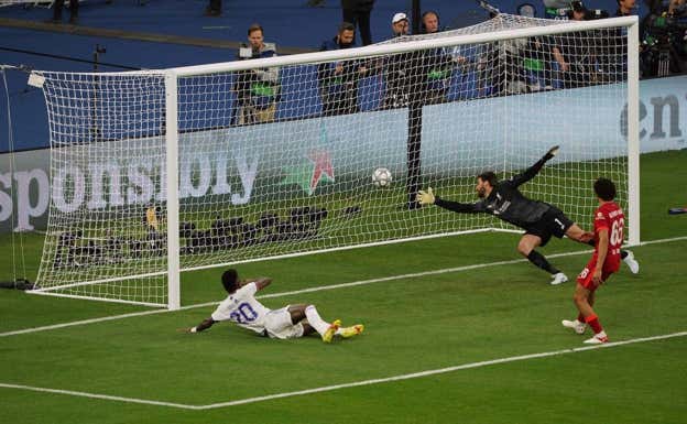 El gol de Vinicius en la final de París. EFE