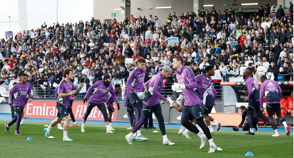 Lunin, en el entrenamiento del 2 de enero./RealMadrid