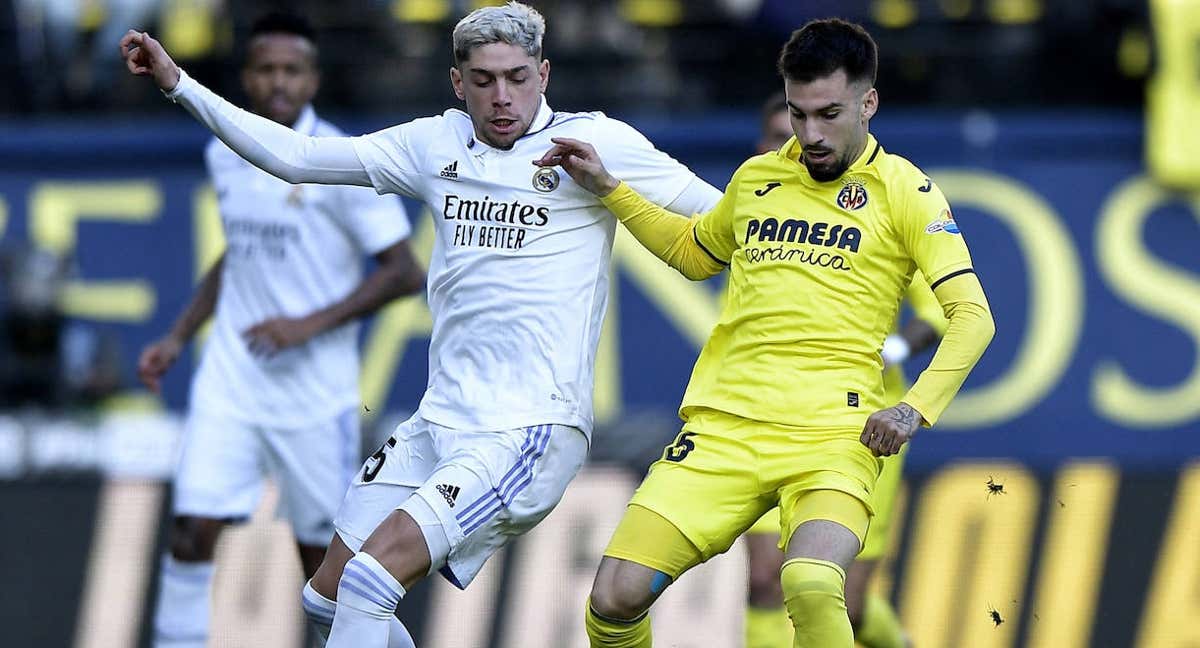 Valverde, contra el Villarreal./REUTERS