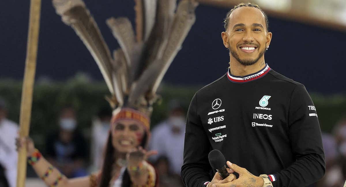 Lewis Hamilton, durante un acto la pasada temporada. /AFP