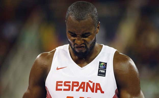 Serge Ibaka durante un partido con España en el Mundial de 2014. Efe