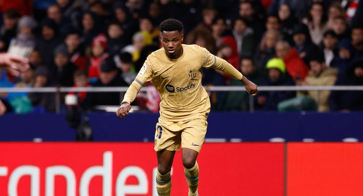 Ansu Fati, en el partido ante el Atlético.