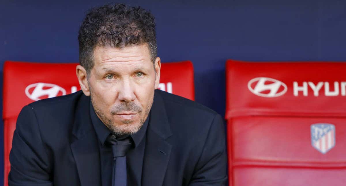 Simeone, en el banquillo del Metropolitano./AFP