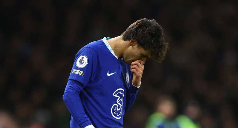 Joao Felix tras ser expulsado.
