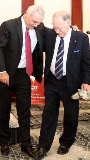 Stoichkov y Urizar, en una imagen reciente.