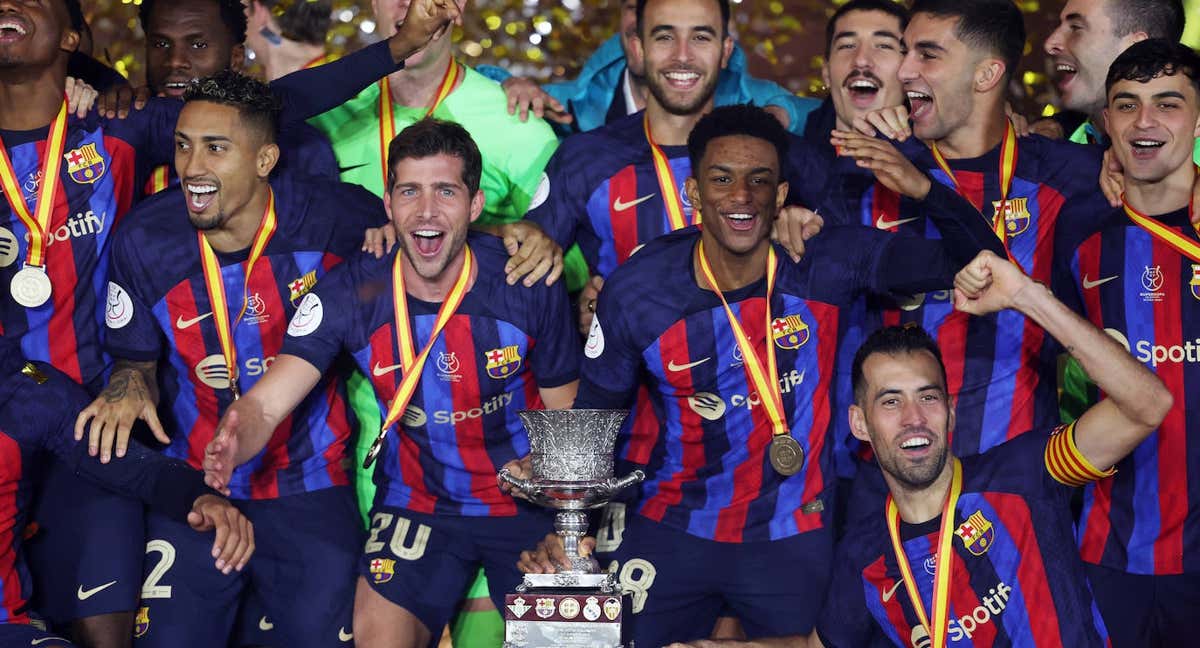 El primer título de Alejandro Balde./GETTY