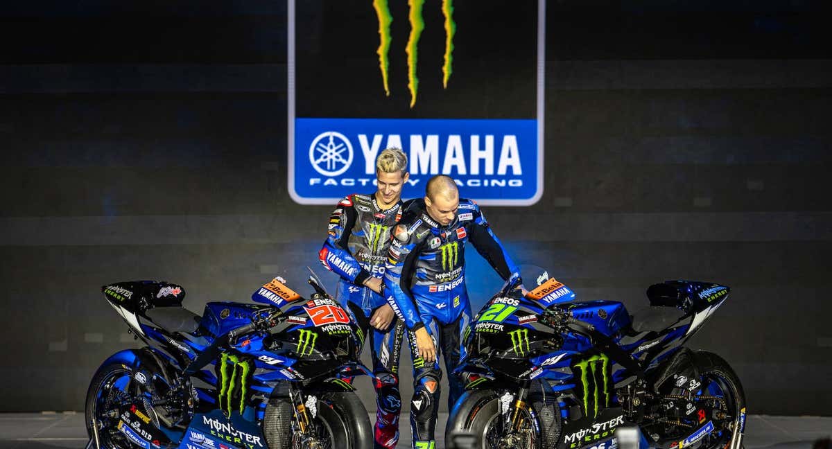 Fabio Quartararo y Franco Morbidelli, en la presentación.