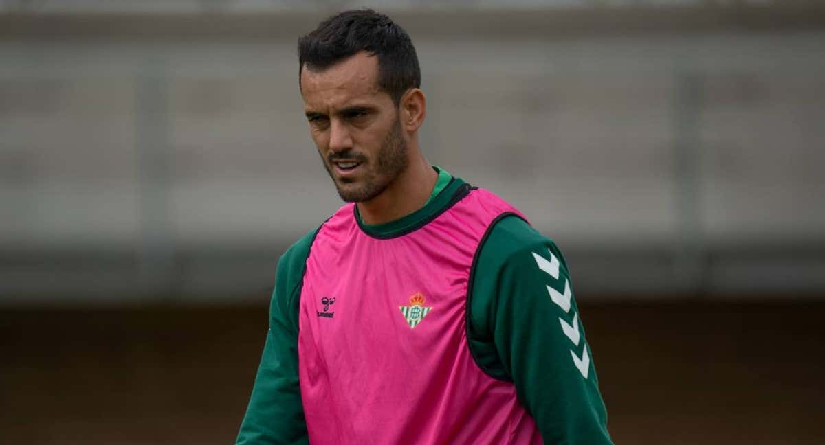Juanmi, en un entrenamiento de esta temporada./ABC