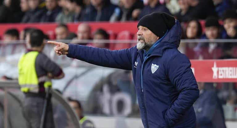 Jorge Sampaoli, en un partido del Sevilla.