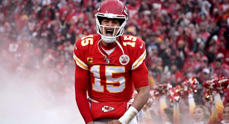 Patrick Mahomes, ayer, con los Kansas City Chiefs.