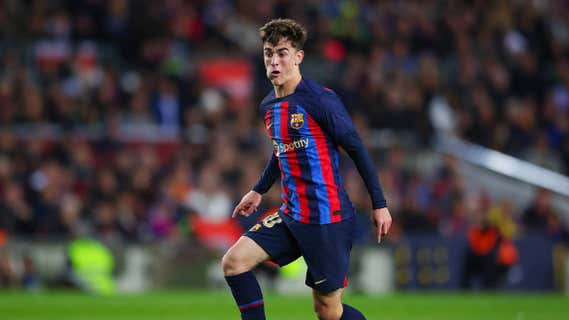 Gavi, en una acción en el partido contra el Getafe./GETTY