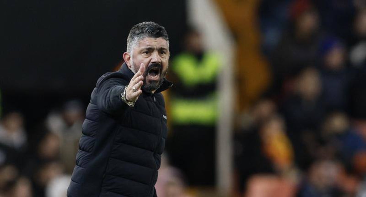 Gattuso en el duelo ante el Almería.