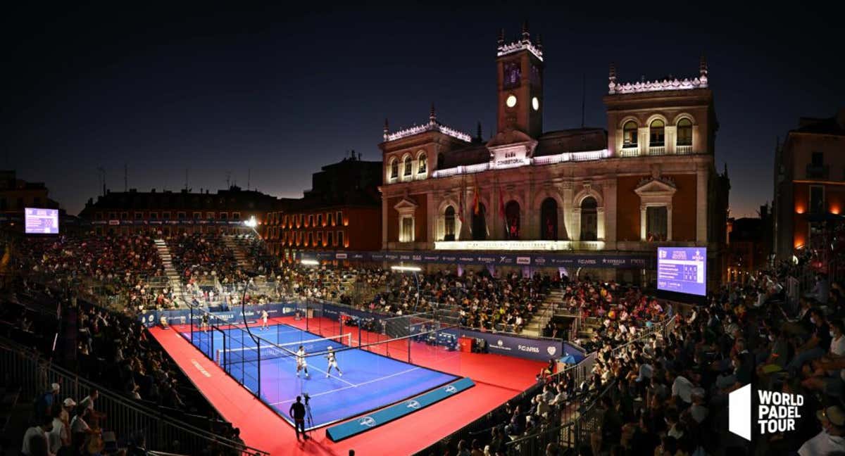 Pista en la Plaza Mayor de Valladolid durante el Master./WPT