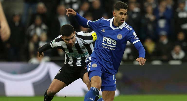 Ayoze Pérez, con el Leicester.