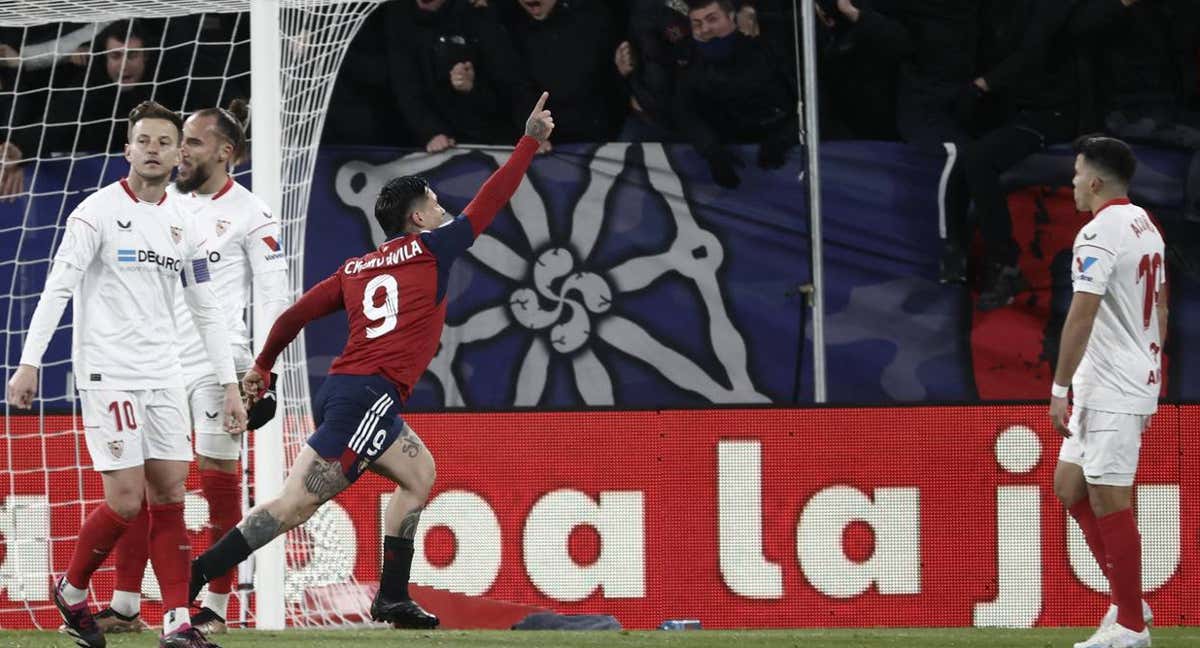 Chimy y Abde prenden Pamplona y congelan al Sevilla