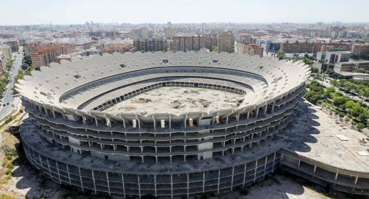 El Nuevo Mestalla, parado.