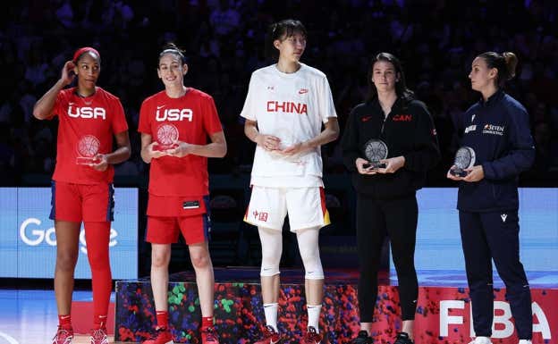 Bridget Carleton fue incluida en el mejor quinteto del Mundial de baloncesto femenino de 2022. GETTY