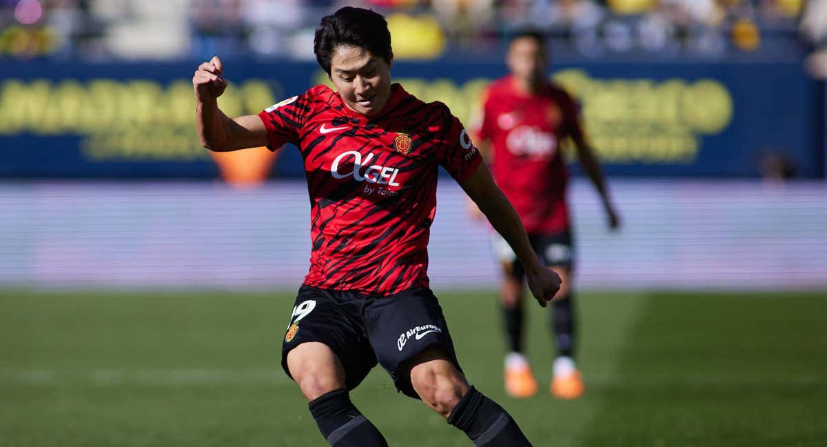 Kang-in Lee, en un partido con el Mallorca. /EP