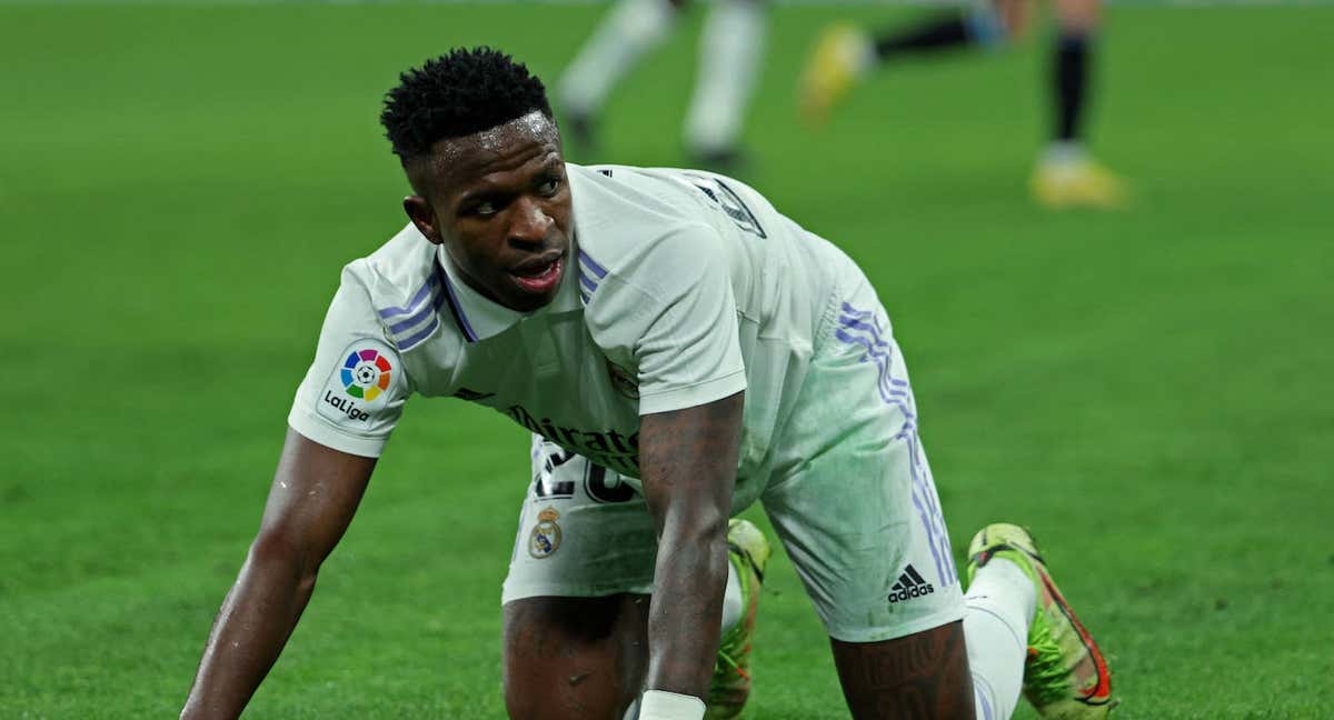 Vinicius durante el último partido de Liga ante la Real Sociedad./Reuters