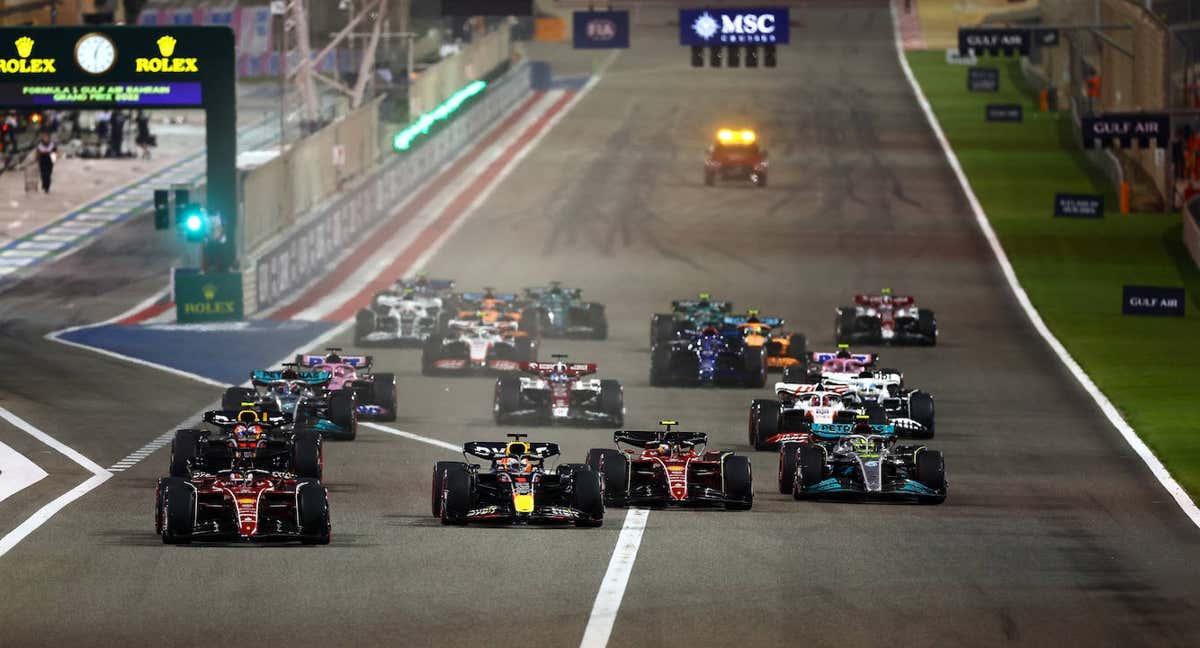 Salida del GP de Baréin de Fórmula 1 en 2022. /GETTY IMAGES