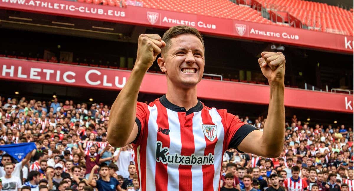 Ander Herrera, en su presentación en San Mamés el pasado agosto./EFE