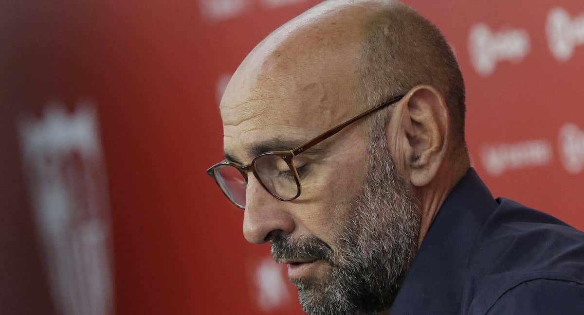 Monchi, en un momento de una rueda de prensa.