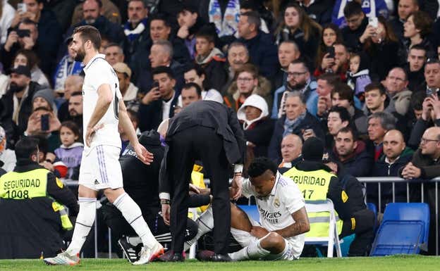 Militao se lesionó contra el Valencia.  EP