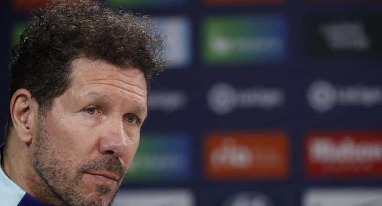 Simeone, en rueda de prensa.