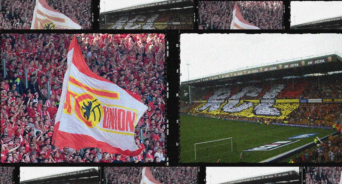 Afición del Union y Lens, equipos que sueñan con rozar la gloria ganando la liga alemana y francesa. /RELEVO