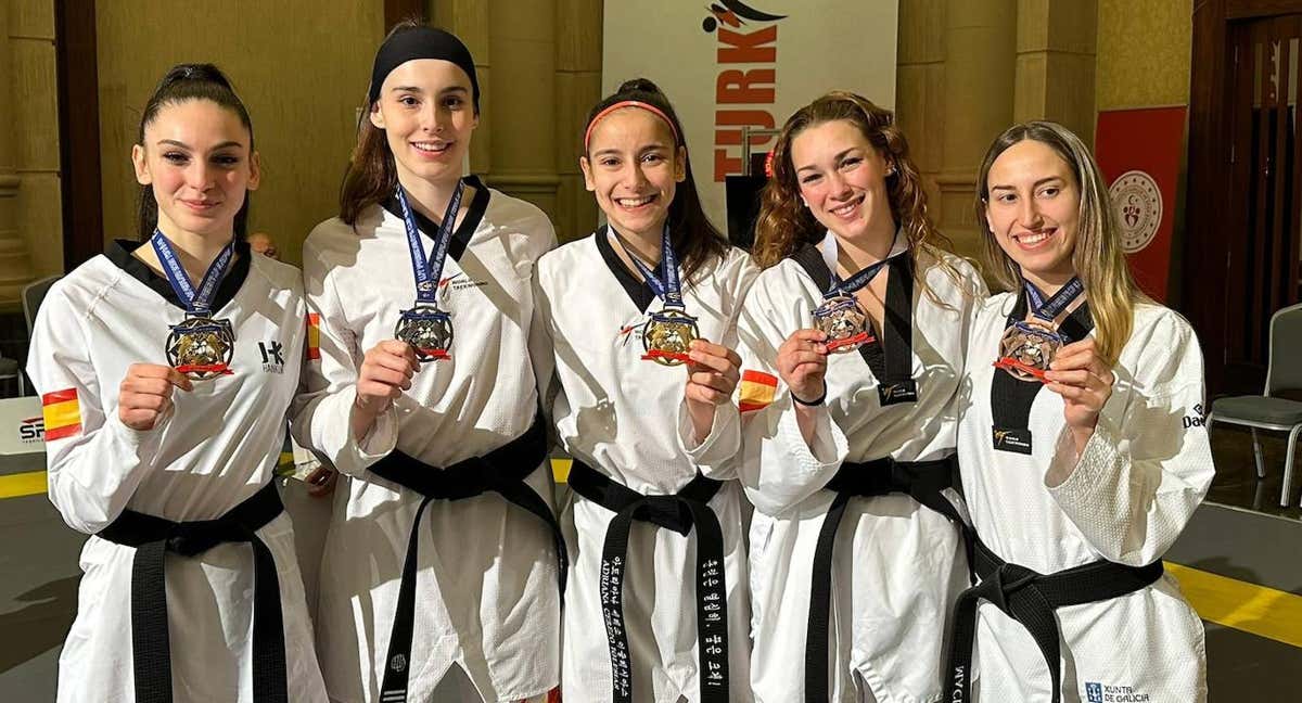 Las medallistas españolas en la Copa Presidente 2023. /FEDERACIÓN ESPAÑOLA DE TAEKWONDO