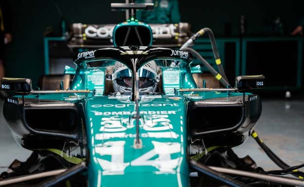 Fernando Alonso, este martes, en Jerez.  Aston Martin F1