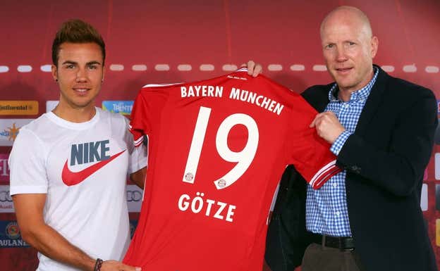 Götze, durante su presentación con el Bayern Múnich. Getty