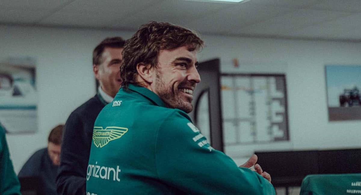 Fernando Alonso, en la jornada de pruebas con Aston Martin