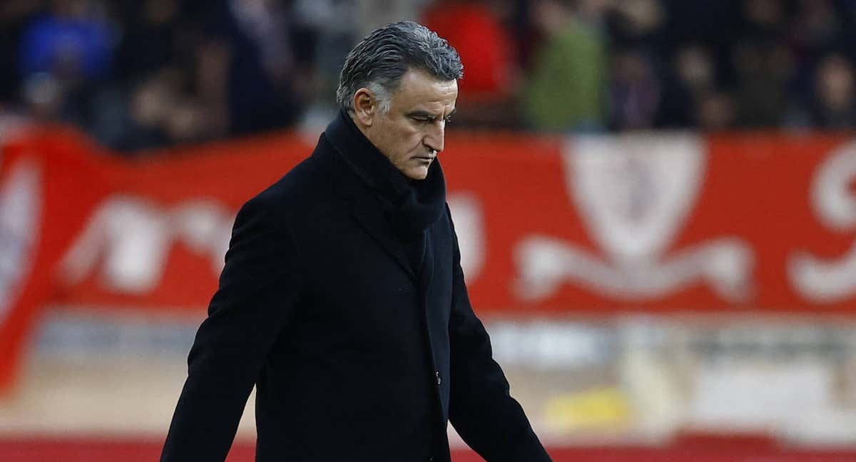 Es el peor momento de Galtier desde que se convirtió en técnico del PSG./REUTERS