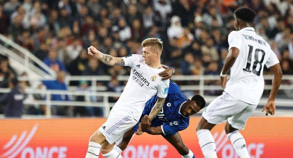 Toni Kroos, en un lance del Real Madrid-Al Hilal de la final del Mundial de Clubes. /AFP