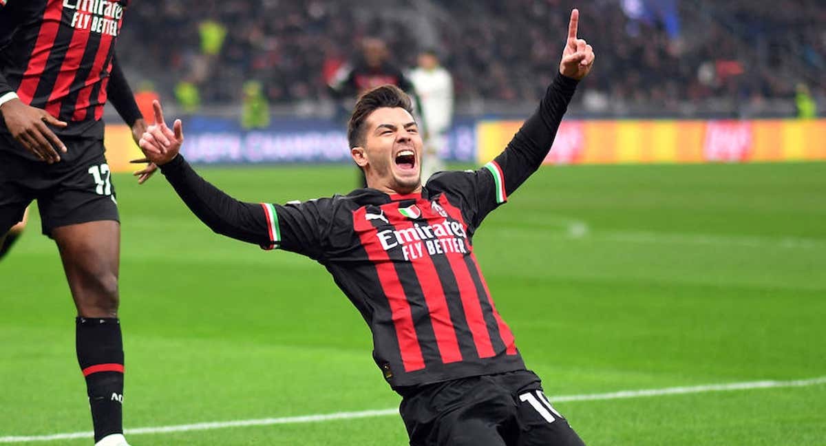 Brahim celebra su gol con el Milan. /REUTERS