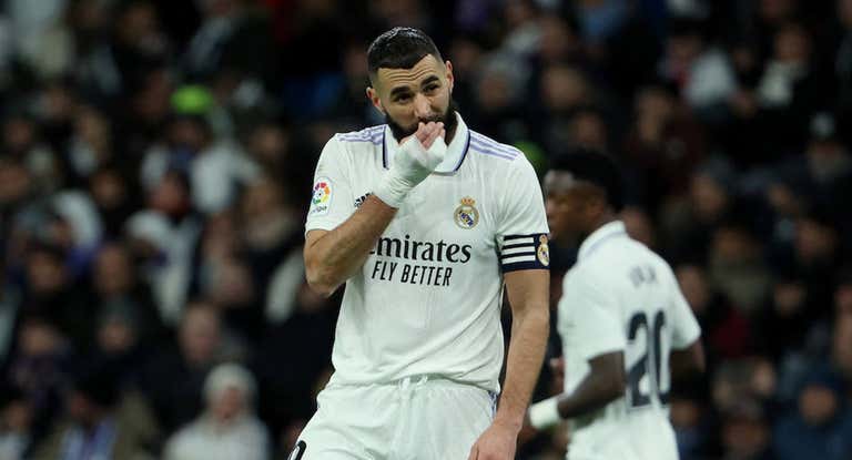 Benzema, durante un partido de LaLiga.