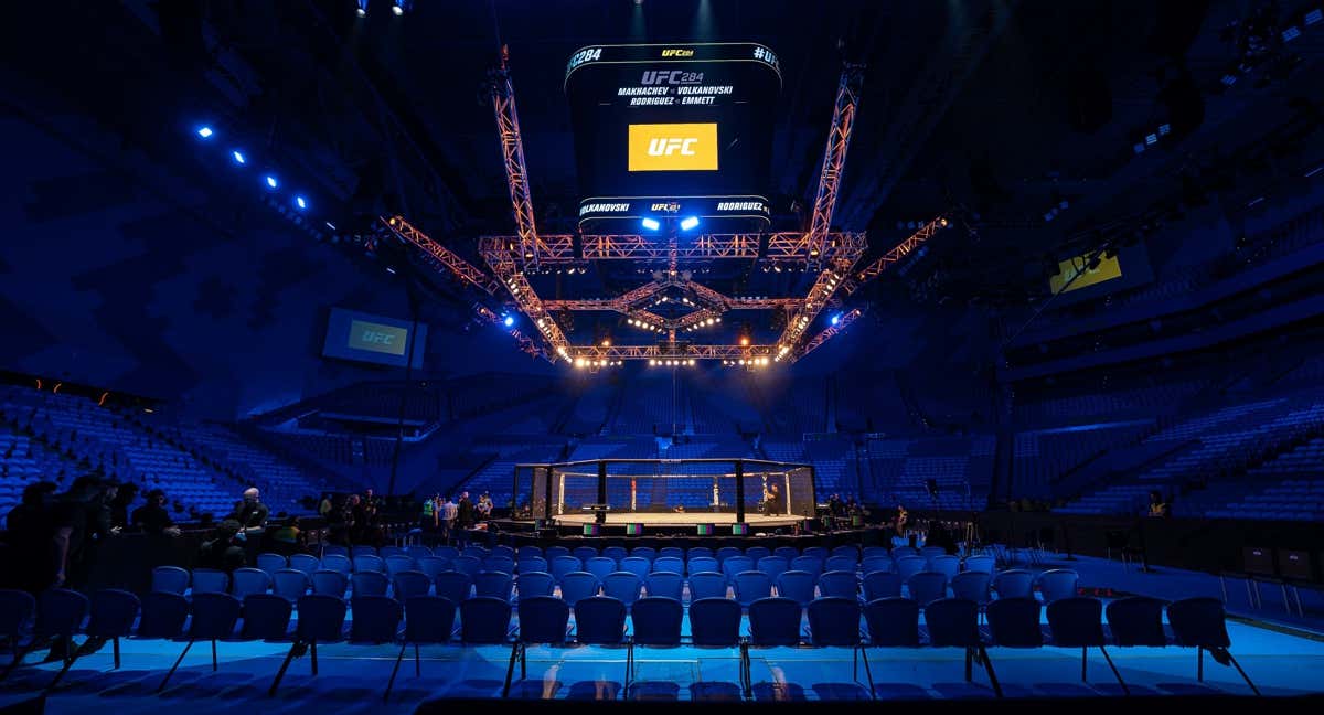 Imagen del RAC Arena de Perth (Australia) antes de abrir las puertas para el UFC 284./UFC