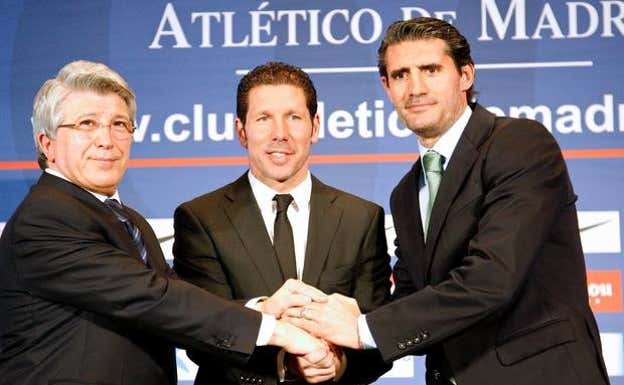 Simeone el día de su presentación.  Atlético de Madrid.