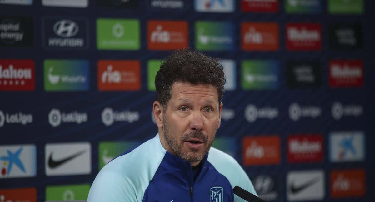 Diego Pablo Simeone, durante la rueda de prensa previa al partido contra el Athletic./EFE