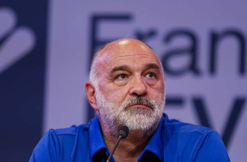 Laso estaba en la grada, no en el banquillo