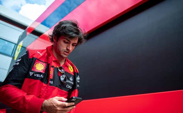 Carlos Sainz, durante el GP de Gran Bretaña.  Ferrari