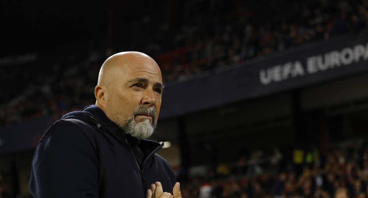 Jorge Sampaoli en el partido de ida ante el PSV./REUTERS