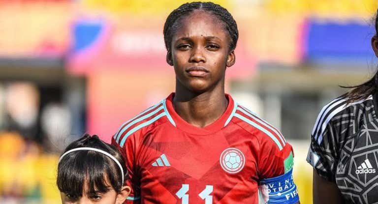 Linda Caicedo con la selección.