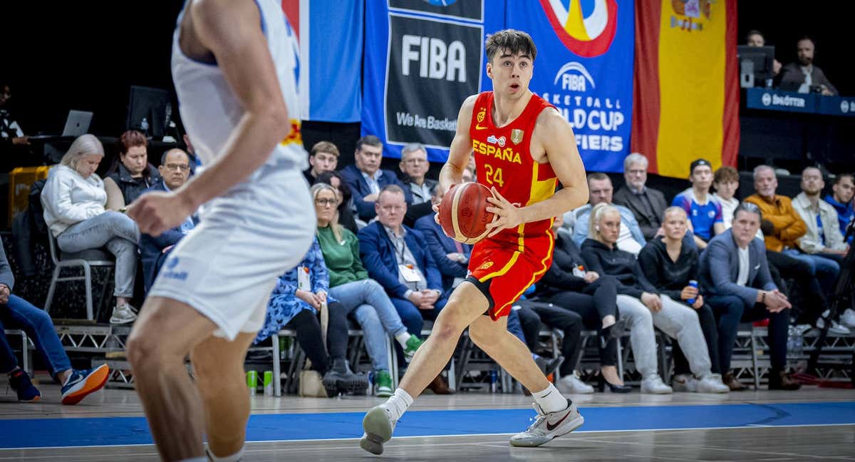 Juan Núñez, este jueves, en el partido de las Ventanas FIBA entre Islandia y España. /FEB