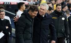 A Ancelotti se le olvidó poner la música de la Champions; al Cholo, que para ganar hay que atacar