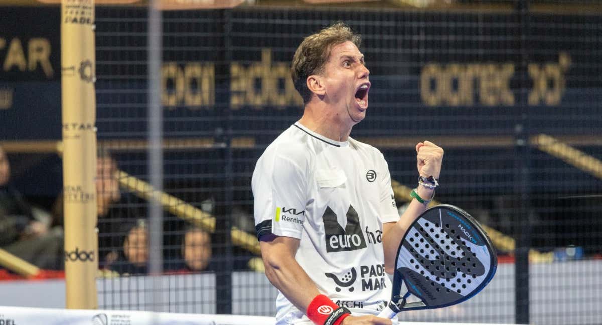 Paquito celebrando un punto en Qatar./PREMIER PADEL