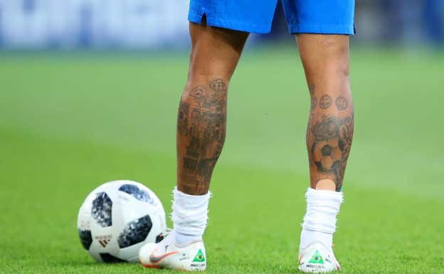 El tatuaje que comparten Gabriel Jesús y Neymar. INSTAGRAM