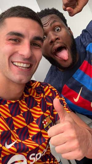 Ferran y Kessié, dos tipos felices.  INSTAGRAM