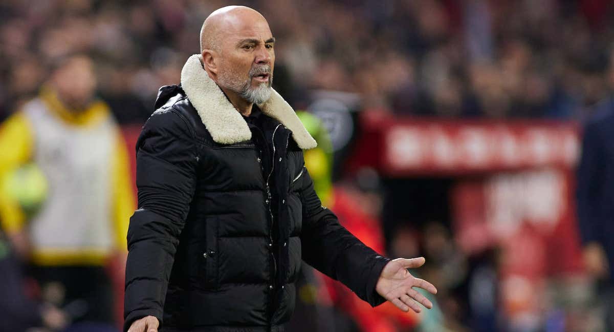 Jorge Sampaoli, en el partido del pasado domingo ante Osasuna.